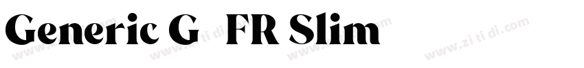 Generic G10 FR Slim字体转换